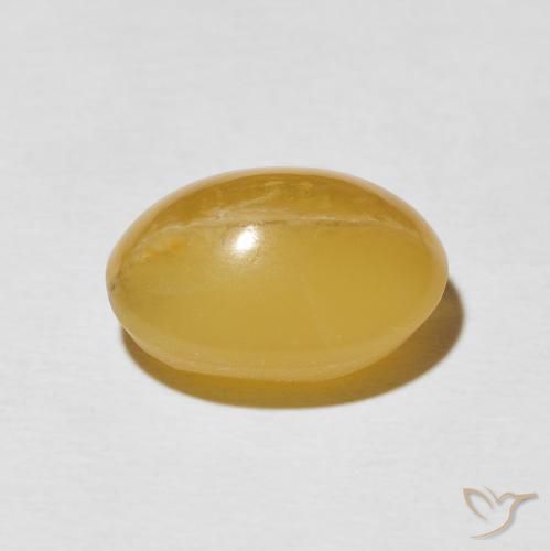 Opale œil de chat Orange Doré naturelle ovale, 5.81 ct, Opaque