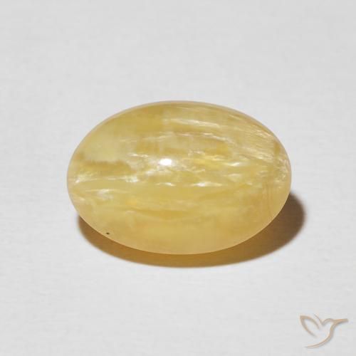4.03ct Naturel Doré moyen Opale œil de chat, ovale, Opaque