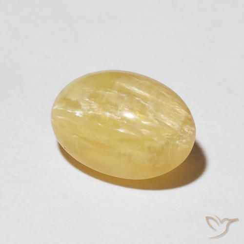 Opale œil de chat Doré moyen naturelle ovale, 4.03 ct, Opaque