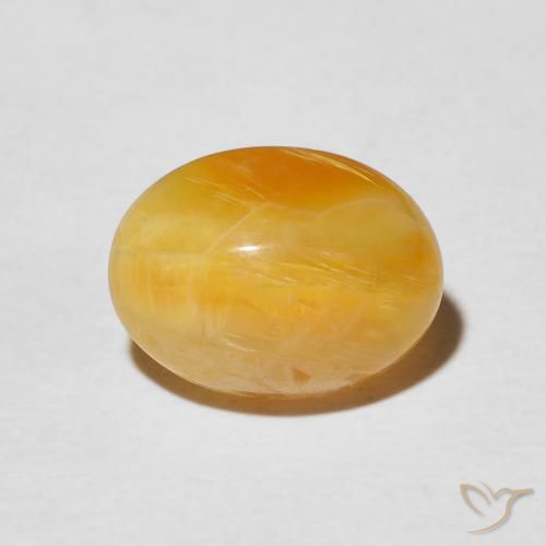 2.97ct Naturel Orange-or Opale œil de chat, ovale, Opaque