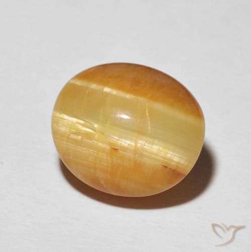 Opale œil de chat Brun doré naturelle ovale, 7.16 ct, Opaque