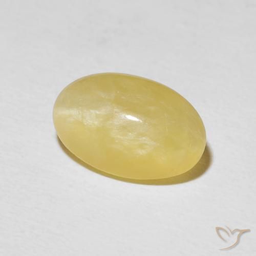 Opale œil de chat Jaune pâle naturelle ovale, 2.70 ct, Opaque