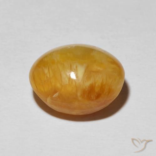 Opale œil de chat Brun doré naturelle ovale, 7.94 ct, Opaque