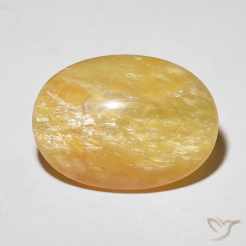 19.78ct Naturel Or moyen Opale œil de chat, ovale, Opaque