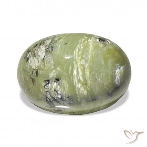 6.67ct Vert moyen Opale œil de chat, ovale, Opaque