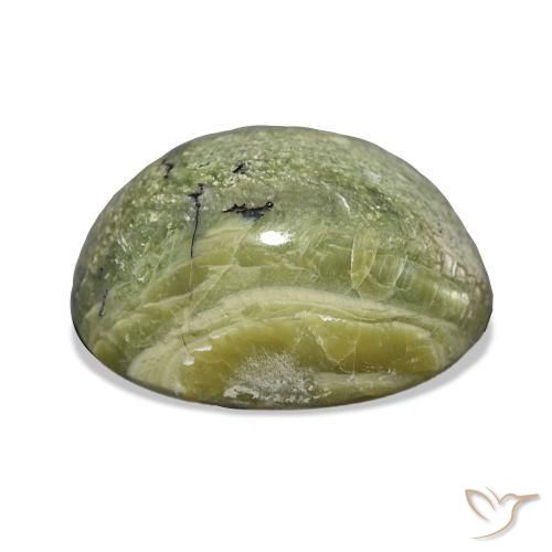 Opale œil de chat Vert grisâtre naturelle Coupe ovale, 12.06 ct, Opaque