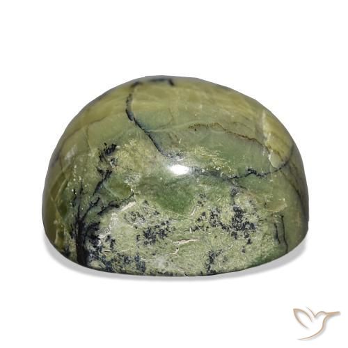 Opale œil de chat Vert jaunâtre naturelle Coussin, 28.96 ct, Opaque