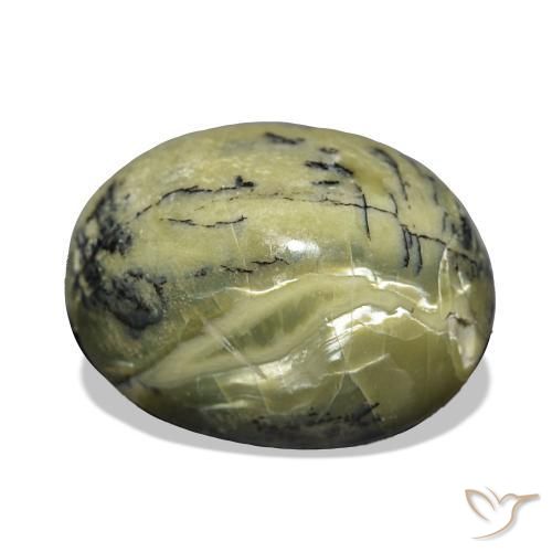 Opale œil de chat Vert jaunâtre naturelle ovale, 5.74 ct, Opaque