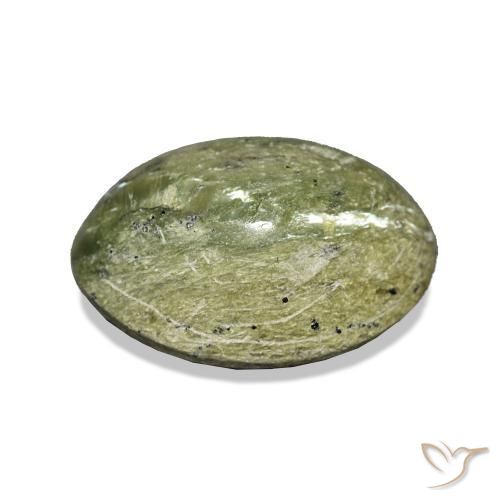Opale œil de chat Vert terre naturelle ovale, 4.77 ct, Opaque