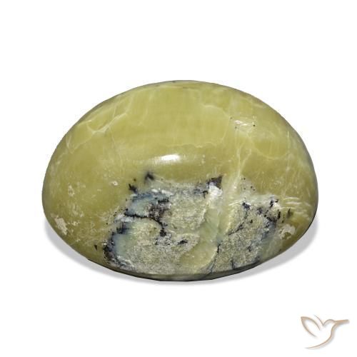 Opale œil de chat Vert chaud naturelle ovale, 11.66 ct, Opaque