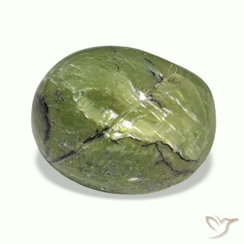 Cat's eye opal multicolore naturelle coupe ovale, 5,40 ct, opaque