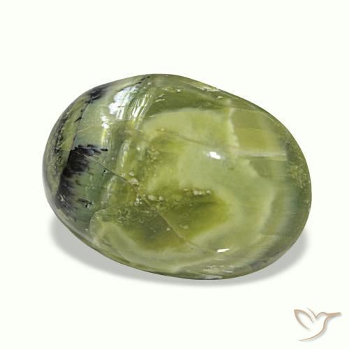 Cat's eye opal multicolore naturelle coupe ovale, 8,39 ct, opaque