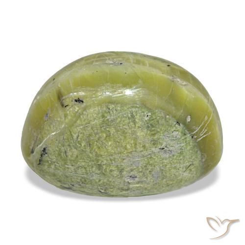 Cat's eye opal vert naturelle coupe ovale, 11,22 ct, opaque