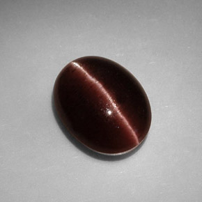 Cat's eye scapolite marron naturelle coupe ovale, 3,41 ct, opaque