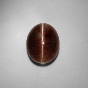 Cat's eye scapolite marron naturelle coupe ovale, 8,31 ct, translucide