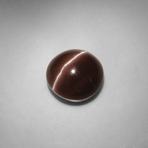 Cat's eye scapolite marron naturelle coupe roude, 5,82 ct, translucide
