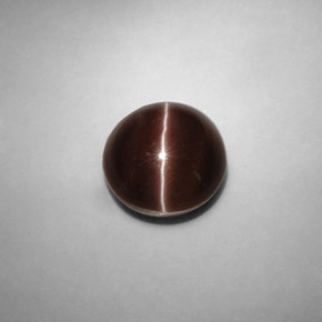 Cat's eye scapolite marron naturelle coupe roude, 5,82 ct, translucide