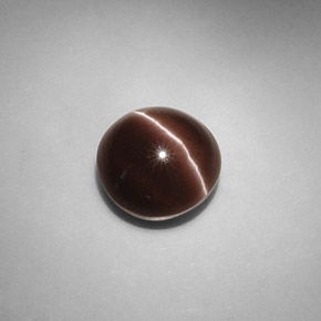 Cat's eye scapolite marron naturelle coupe roude, 5,82 ct, translucide