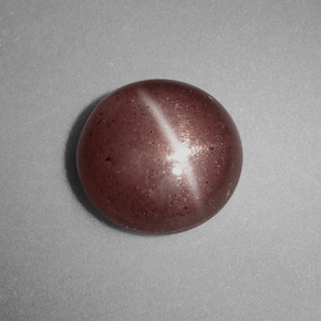 Cat's eye scapolite marron naturelle coupe roude, 1,54 ct, opaque