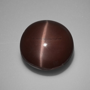 Cat's eye scapolite marron naturelle coupe roude, 10,97 ct, opaque
