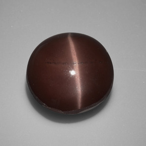 Cat's eye scapolite marron naturelle coupe roude, 10,97 ct, opaque