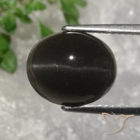 Scapolite œil de chat Marron foncé naturelle ovale, 5.07 ct, Translucide