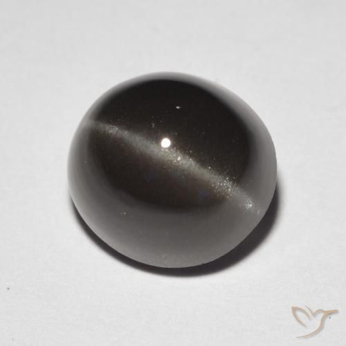 Cat's eye scapolite marron naturelle coupe ovale, 3,32 ct, translucide