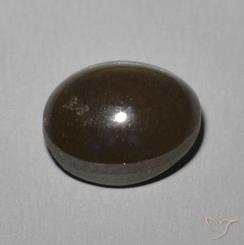 Scapolite œil de chat Brun moyen naturelle ovale, 5.81 ct, Translucide
