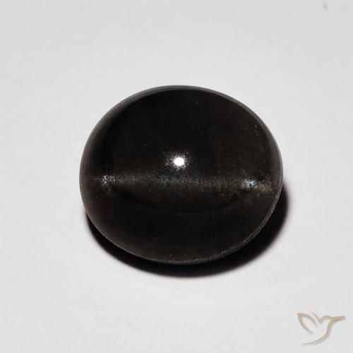 2.70ct Naturel Noire Scapolite œil de chat, ovale, Translucide