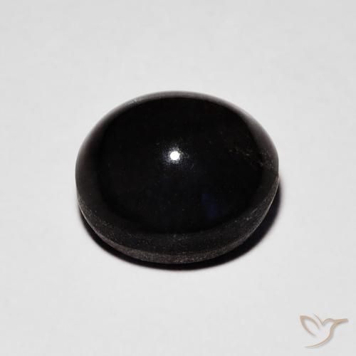 Scapolite œil de chat Noire naturelle ovale, 2.70 ct, Translucide