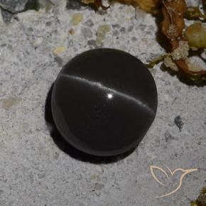 Scapolite œil de chat Noire naturelle Tour, 3.08 ct, Translucide