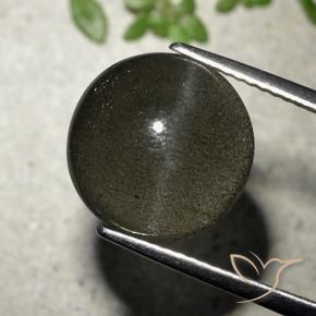 Scapolite œil de chat Noire naturelle Tour, 6.50 ct, Translucide