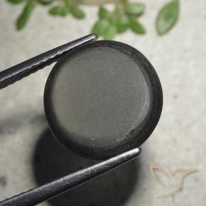 Scapolite œil de chat Noire naturelle Tour, 6.50 ct, Translucide