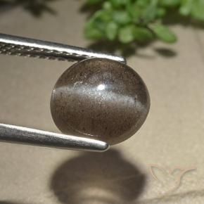 Scapolite œil de chat Marron ambré naturelle ovale, 2.54 ct, Translucide