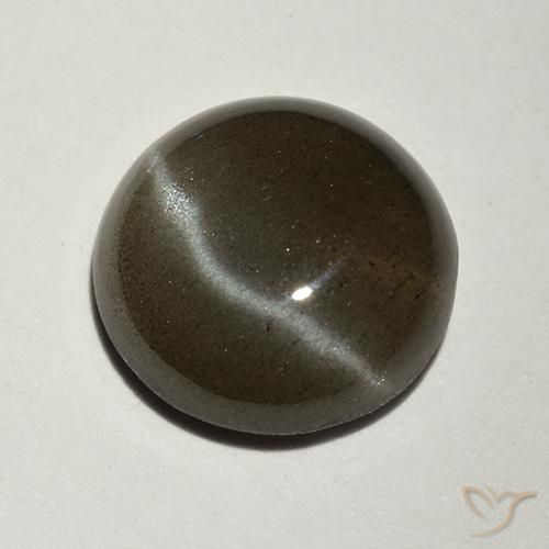 Scapolite œil de chat Noire naturelle Tour, 2.34 ct, Translucide