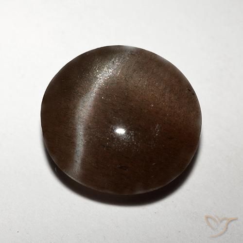 Scapolite œil de chat Brun chocolat naturelle Tour, 3.10 ct, Translucide
