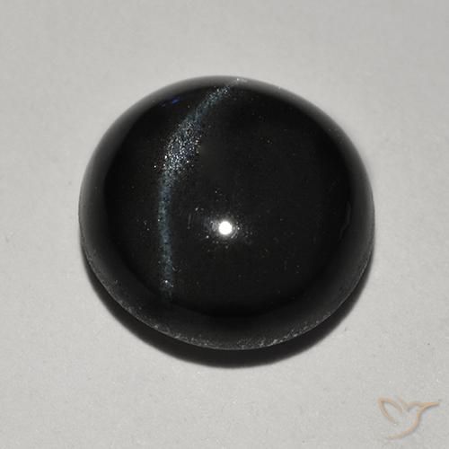 Scapolite œil de chat Noire naturelle Tour, 2.46 ct, Translucide