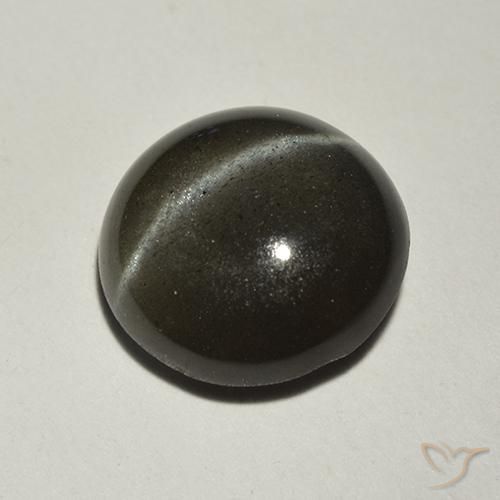 Scapolite œil de chat Noire naturelle Tour, 2.18 ct, Translucide