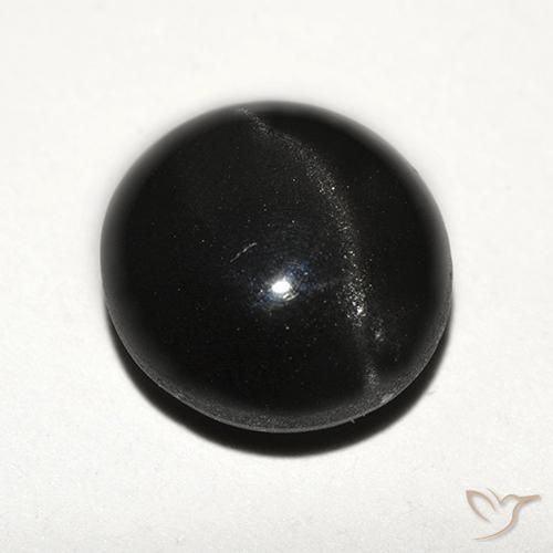 Scapolite œil de chat Noire naturelle Tour, 3.89 ct, Translucide