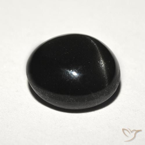 Scapolite œil de chat Noire naturelle Tour, 3.89 ct, Translucide
