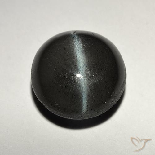 2.82ct Naturel Noire Scapolite œil de chat, Tour, Translucide