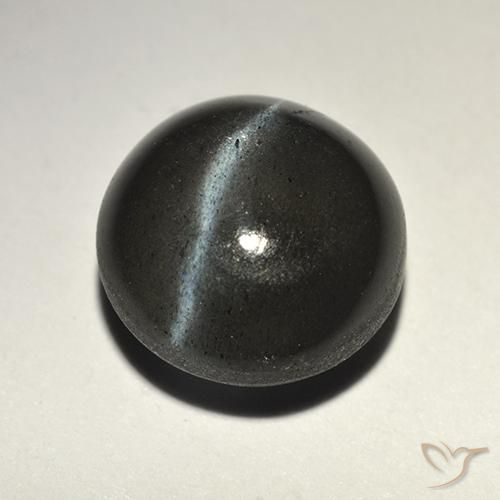 Scapolite œil de chat Noire naturelle Tour, 2.82 ct, Translucide