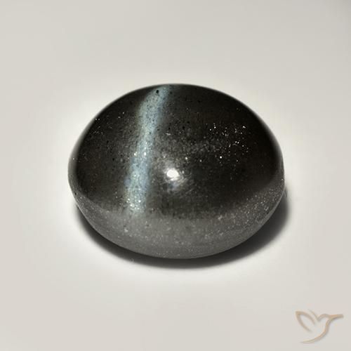 Scapolite œil de chat Noire naturelle Tour, 2.82 ct, Translucide
