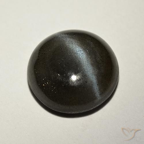 Scapolite œil de chat Noire naturelle Tour, 2.62 ct, Translucide