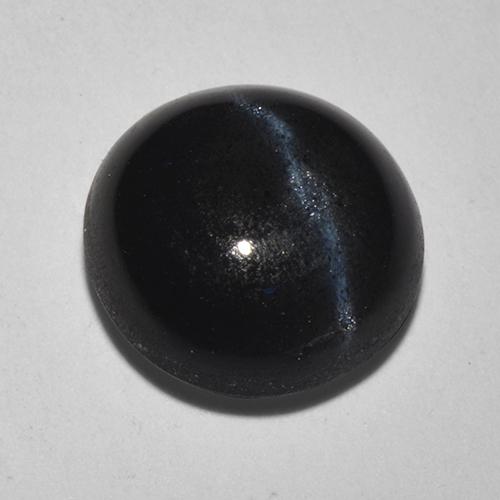Scapolite œil de chat Noire naturelle Coupe roude, 2.20 ct, Translucide