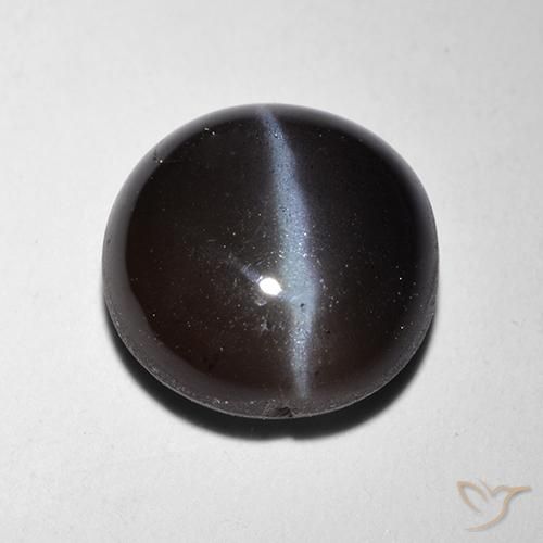 2.29ct Naturel Noire Scapolite œil de chat, Tour, Translucide