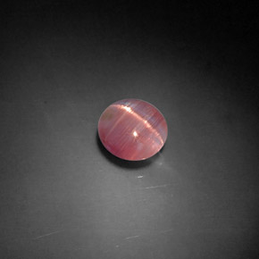 Cat's eye tourmaline rose naturelle transparent, 1,04 ct, transparent / translucide