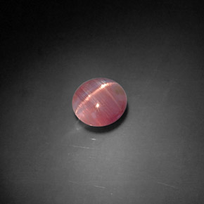Cat's eye tourmaline rose naturelle transparent, 1,04 ct, transparent / translucide