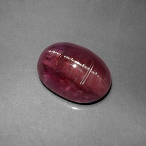 Cat's eye tourmaline rose naturelle transparent, 2,61 ct, transparent / translucide