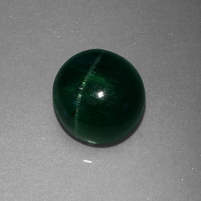 Cat's eye tourmaline vert naturelle transparent, 2,43 ct, transparent / translucide